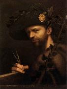 Giovanni Paolo Lomazzo self portrait as Abbot of the Accademia della Val di Blenio Sweden oil painting artist
